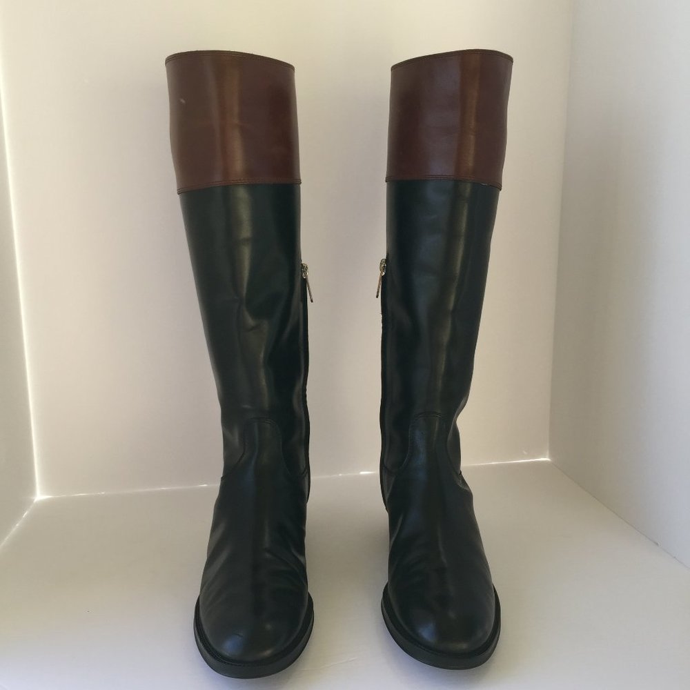 Tod's  Two-Tone Leather Riding Boot  size 11.5